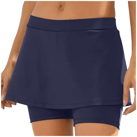 Wreesh Women Bikini Bottom Swim Skirt Short Hulip Hem Solid Beach Skrit Walmart Canada