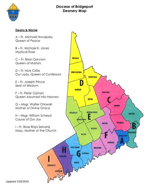 deanery-map | Diocese of Bridgeport