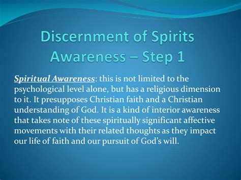 Ppt Discernment Of Spirits Powerpoint Presentation Id1379221