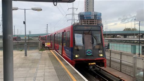 Dlr Train Arriving At Canning Town Youtube