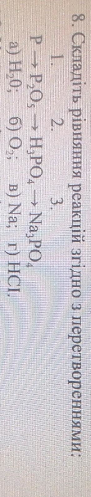 Складіть рівняння реакцій згідно з перетвореннями завдання 8