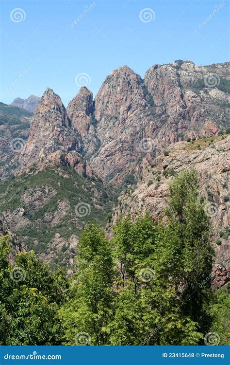 Corsican Mountains stock photo. Image of france, mountains - 23415648