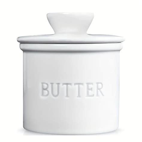 French Butter Crock For Counter With Water Lid On Demand Spreadable