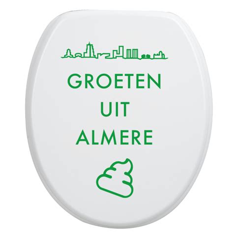 Toiletbrilsticker Almere Stadstickers Nl