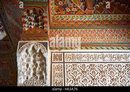 Berber Arabesque Mocarabe Plasterwork Pamnels And Muqarnas Capitals And