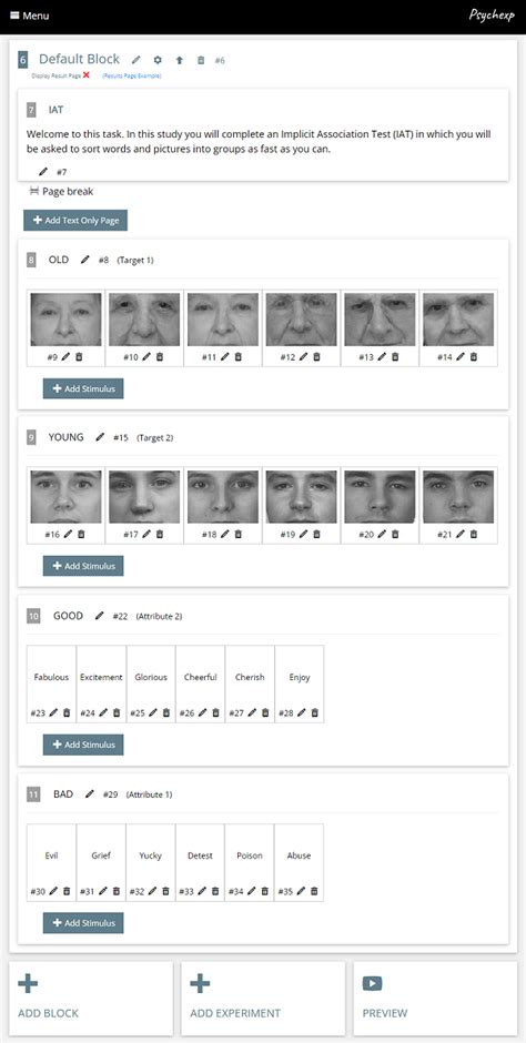 Psychexp Build An IAT Implicit Association Test In 30 Seconds