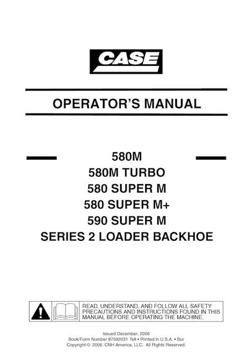 Case M Sm Sm Serie Retroexcavadora Manual Del Operador Pdf