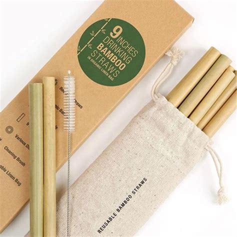 Bamboo Drinking Straws Bamboo Straws Reusable Natural Sustainable