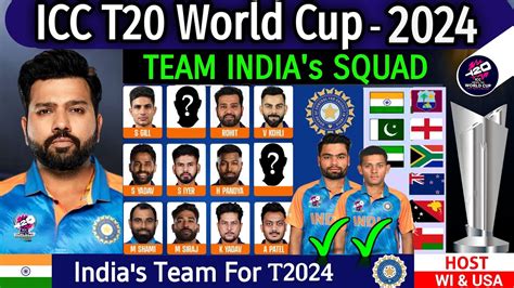 T20 World Cup 2024 India Team Squad Icc T20 World Cup 2024 Team