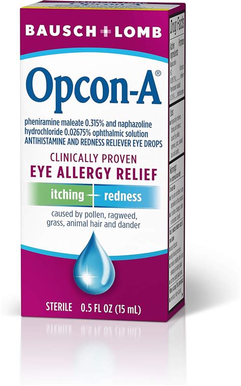 Bausch + Lomb Opcon-A – Gotas para los ojos con antihistamina y alivio ...