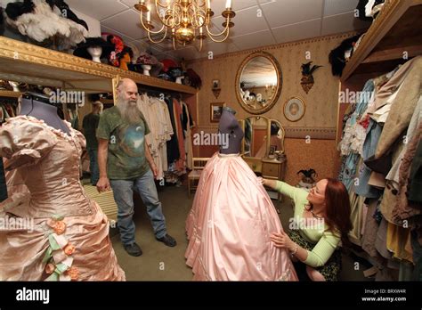 Seamstress Dressing Period Petticoat And Dress On Dress Form Among