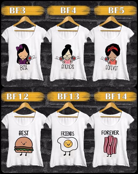 Blusas Best Friends Melhores Amigas 4 Unidades Frete Grátis R 14000 Bestfriend Shirts Ideas