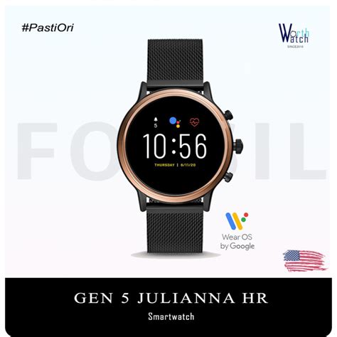 Jual Smartwatch Gen Julianna Hr Black Mesh Stainless Steel Strap