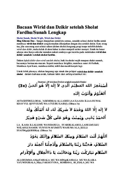 Doa Setelah Sholat Fardhu Pdf Homecare