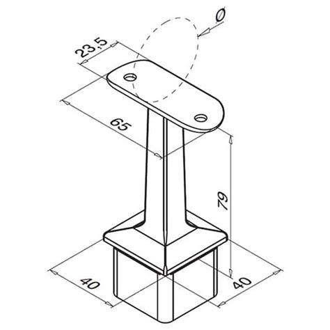 Square Handrail Saddle In Line Tube Support S3i Group