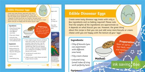 Edible Dinosaur Eggs Recipe Teacher Made