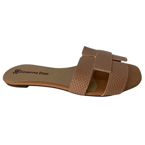 Rasteira Casual Giovanna Dias Feminina A40916 Nude Rasteira Casual Giovanna Dias Feminina