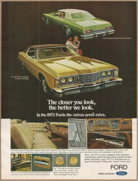 Ford Galaxie Ford Ltd Brougham Door Hardtop Vintage Print