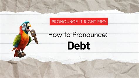 How To Pronounce Debt Youtube