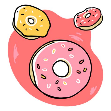 Pastel Glazed Donuts Color Stroke Png And Svg Design For T Shirts