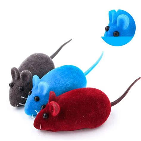 Mini Souris En Peluche Pour Chat Pi Ces Jouet Interactif Amusant