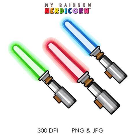 Star Wars Lightsabers Printable Silhouette By Myrainbownerdicorn