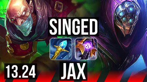 SINGED Vs JAX TOP 5 0 8 800 Games KR Master 13 24 YouTube