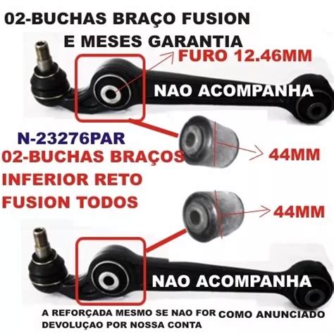 Bucha Bra O Suspens O Inferior Dianteiro Reto Ford Fusion