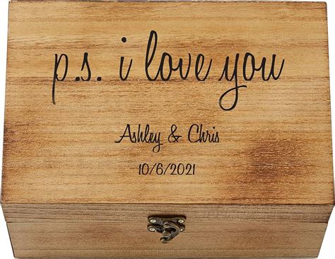 Large Naked Wood Engraved Wedding Keepsake Box Memory Box With Topper