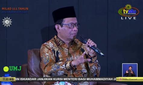 Singgung Masa Jabatan Dua Periode Mahfud Md Gak Boleh Minta Lagi