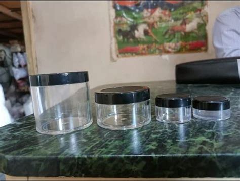 Transparent Round Acrylic San Jar At Rs Piece In Ahmedabad Id