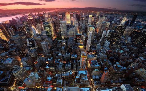 Download Birds Eye View New York City Laptop Wallpaper