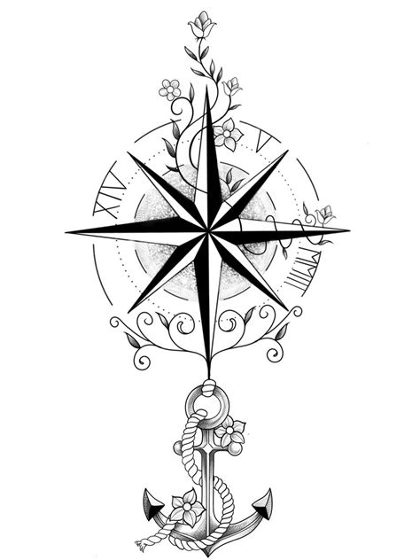 Compass Tattoo Drawing Mandala Compass Tattoo Nautical Compass Tattoo Tattoo Art Drawings