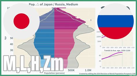 Japan Vs Russia Comparison Of Population Pyramids