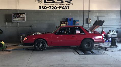 Twin Turbo Fox Body Mustang Dyno Run Hp Youtube