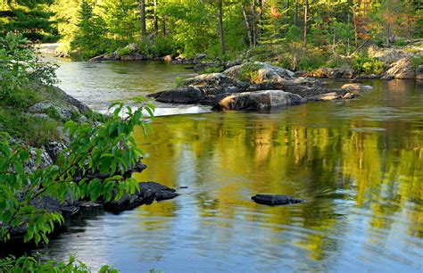 Evening Reflections At Lower Basswood Falls Photograph By Larry Ricker