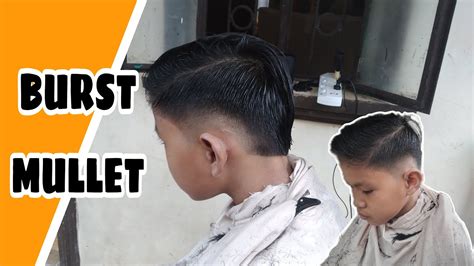 Burstfade With Mullet Style No Cut On The Top Zyron Barbershop Youtube