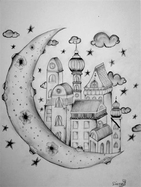 Fantasy City Drawing