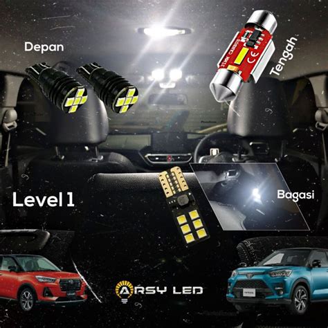 Arsyled Lampu Led Kabin Plafon Mobil Interior Raize Rocky Super Terang