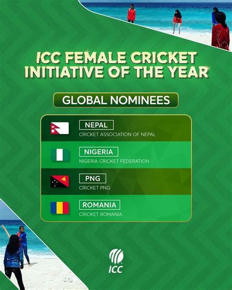 Icc Female Cricket Initiative Of The Year Award Federatia Romana De