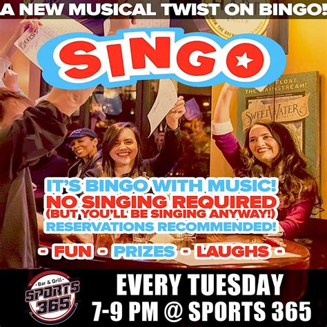 Singo Musical Bingo All Wny