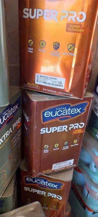 Tinta Eucatex Super Pro Litros Branco Fosco Ferramentas De