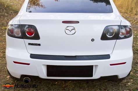 Накладка на задний бампер для Mazda 3 BK седан рестайл шагрень в ...