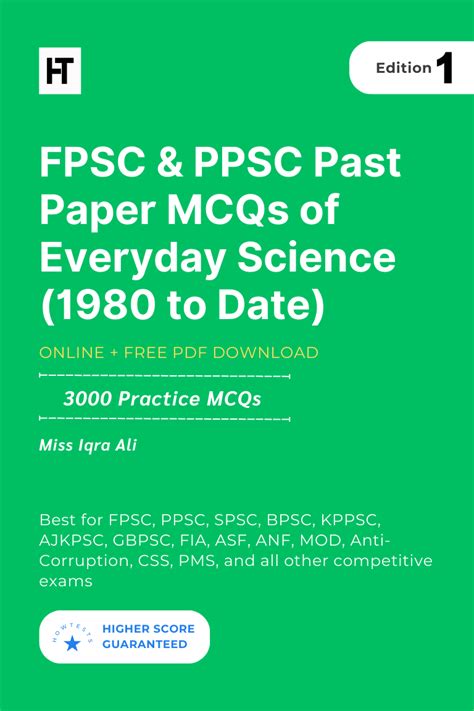 Fpsc Ppsc Past Paper Mcqs Of Everyday Science To Date