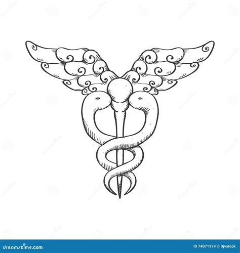 Caduceus Pictogram Medisch En Gezondheidszorg Grafische Vector Stock