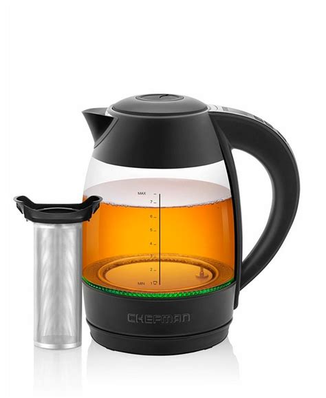 Chefman 1 7 Liter Glass Precision Control Electric Kettle Tea Infuser Macy S