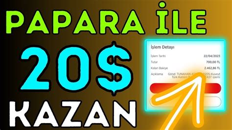 Papara Le Kazan Deme Kan Tl Nternetten Para Kazanma Youtube