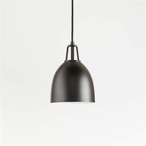 Maddox Black Dome Pendant With Black Socket Crate And Barrel Canada