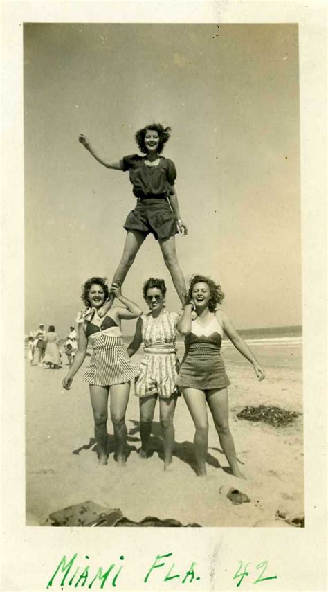 Fun On Miami Beach Florida 1942 Vintage Photographs Vintage Beach