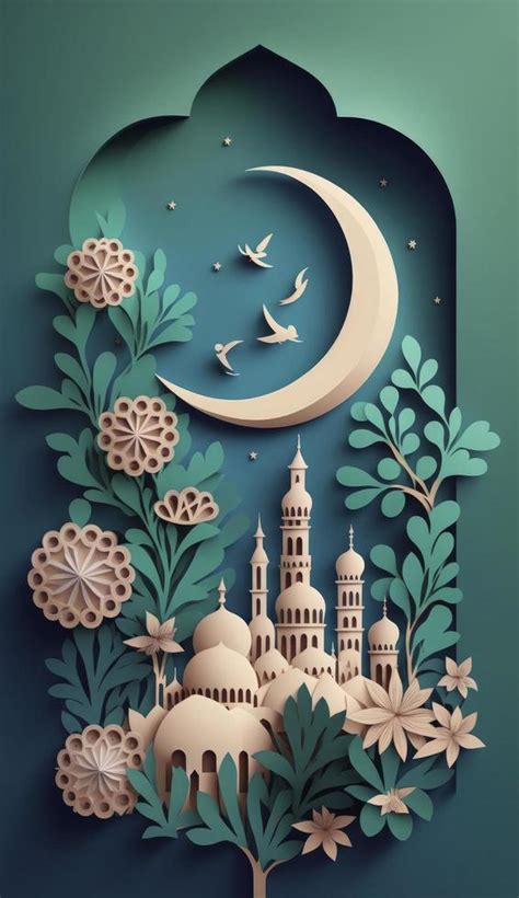 Paper Art Eid Mubarak Ramadan Kareem Rmadan Kareem Greeting Card